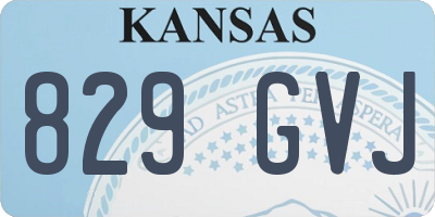 KS license plate 829GVJ