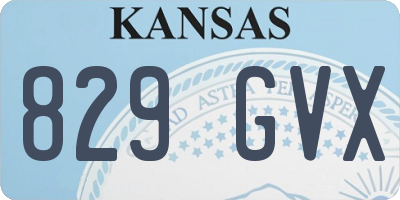 KS license plate 829GVX