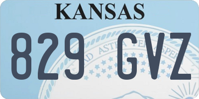 KS license plate 829GVZ
