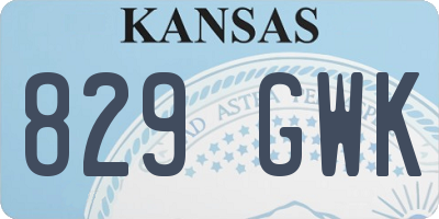 KS license plate 829GWK