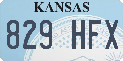 KS license plate 829HFX