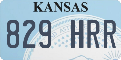 KS license plate 829HRR