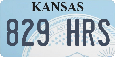 KS license plate 829HRS