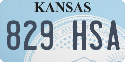 KS license plate 829HSA