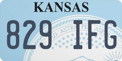 KS license plate 829IFG