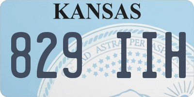 KS license plate 829IIH