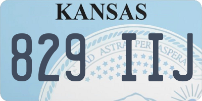 KS license plate 829IIJ
