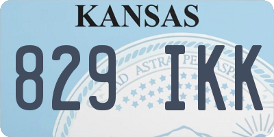 KS license plate 829IKK
