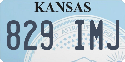 KS license plate 829IMJ