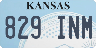 KS license plate 829INM