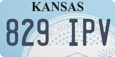 KS license plate 829IPV