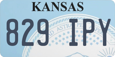 KS license plate 829IPY