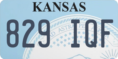KS license plate 829IQF