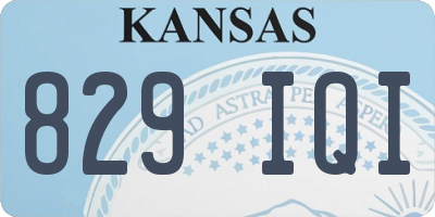 KS license plate 829IQI