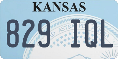 KS license plate 829IQL