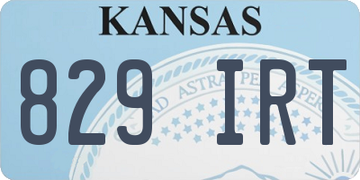 KS license plate 829IRT