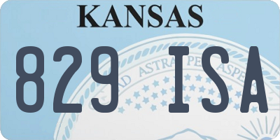 KS license plate 829ISA