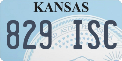 KS license plate 829ISC