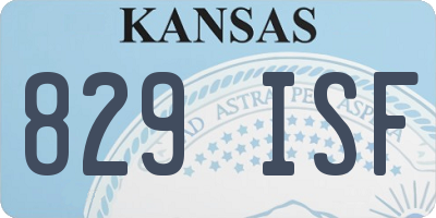 KS license plate 829ISF