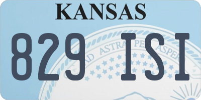 KS license plate 829ISI