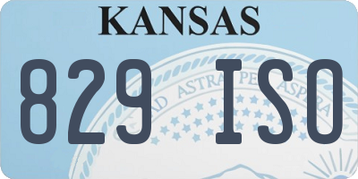 KS license plate 829ISO