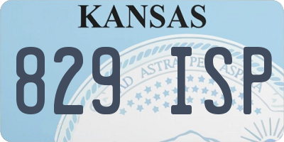 KS license plate 829ISP