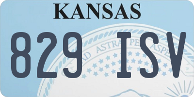 KS license plate 829ISV