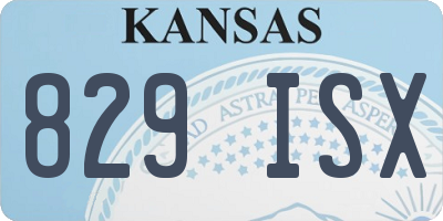 KS license plate 829ISX