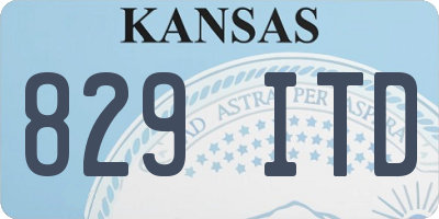 KS license plate 829ITD
