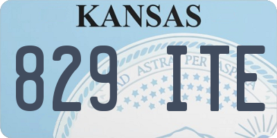 KS license plate 829ITE