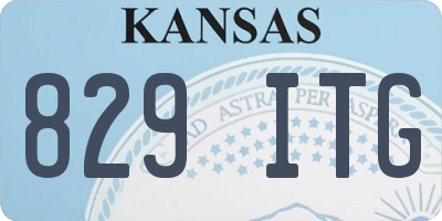 KS license plate 829ITG
