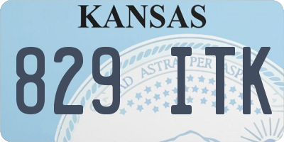 KS license plate 829ITK