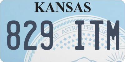 KS license plate 829ITM