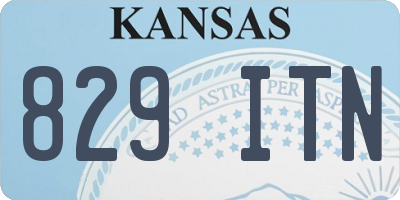 KS license plate 829ITN