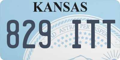 KS license plate 829ITT