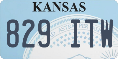 KS license plate 829ITW