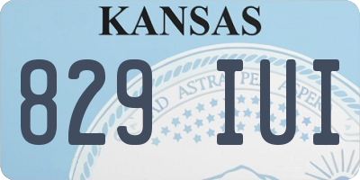 KS license plate 829IUI