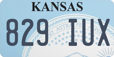 KS license plate 829IUX