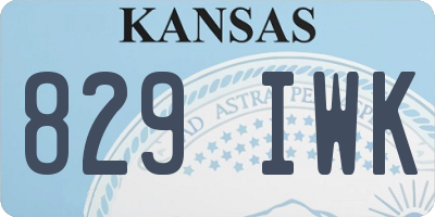 KS license plate 829IWK