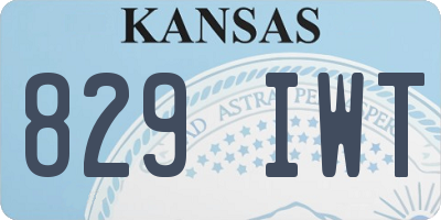 KS license plate 829IWT
