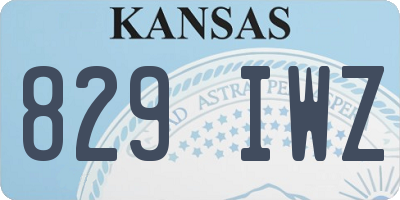 KS license plate 829IWZ