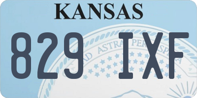 KS license plate 829IXF