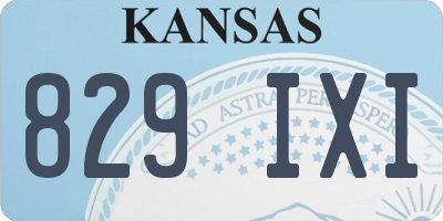 KS license plate 829IXI
