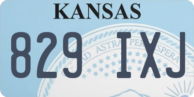 KS license plate 829IXJ