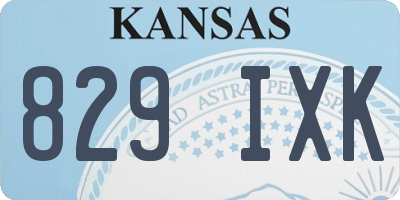 KS license plate 829IXK