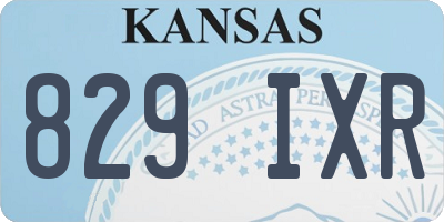 KS license plate 829IXR