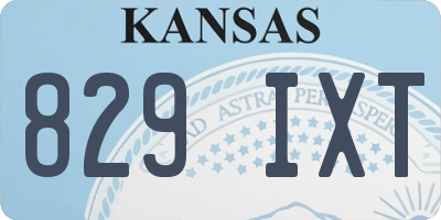 KS license plate 829IXT