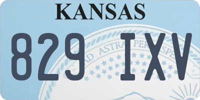 KS license plate 829IXV