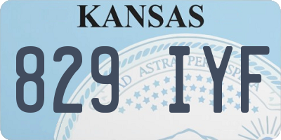 KS license plate 829IYF