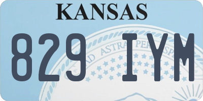 KS license plate 829IYM